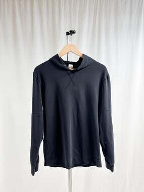 Swet Tailor Hoodie Black Stretch Cotton Pullover Long Sleeve